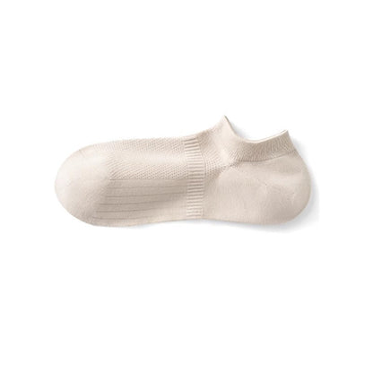 Chaussettes invisibles respirantes en coton et maille anti-transpiration (7 paires) - Kaki - EU39-44 (US6-10) - image 5