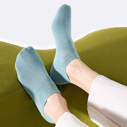 Chaussettes invisibles respirantes en coton et maille anti-transpiration (7 paires) - image 6