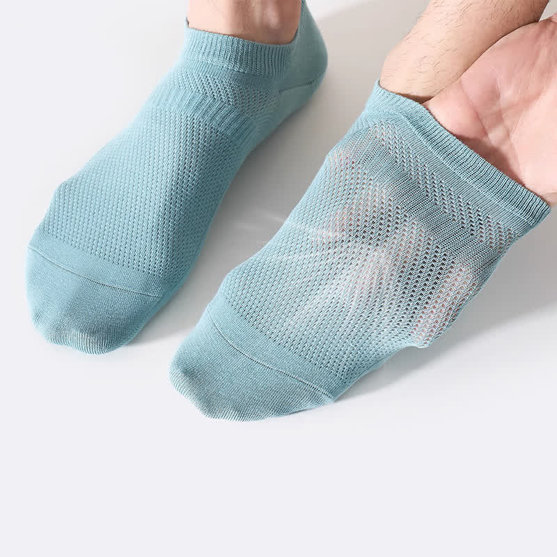 Chaussettes invisibles respirantes en coton et maille anti-transpiration (7 paires) - image 7