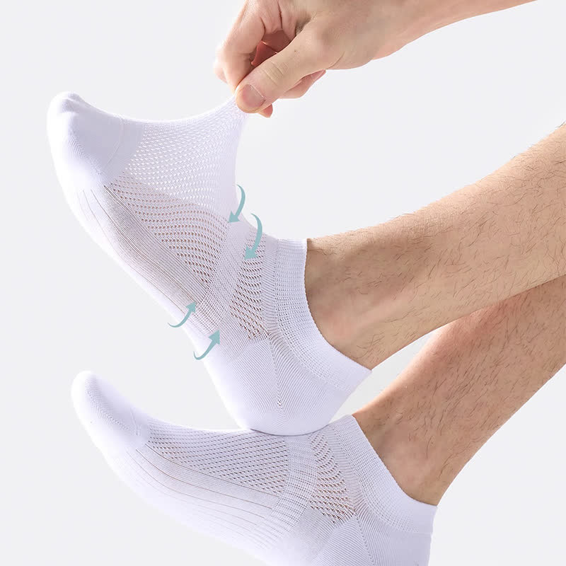 Chaussettes invisibles respirantes en coton et maille anti-transpiration (7 paires) - image 2
