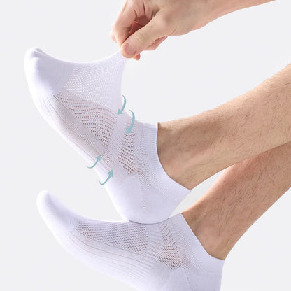 Chaussettes invisibles respirantes en coton et maille anti-transpiration (7 paires) - image 2