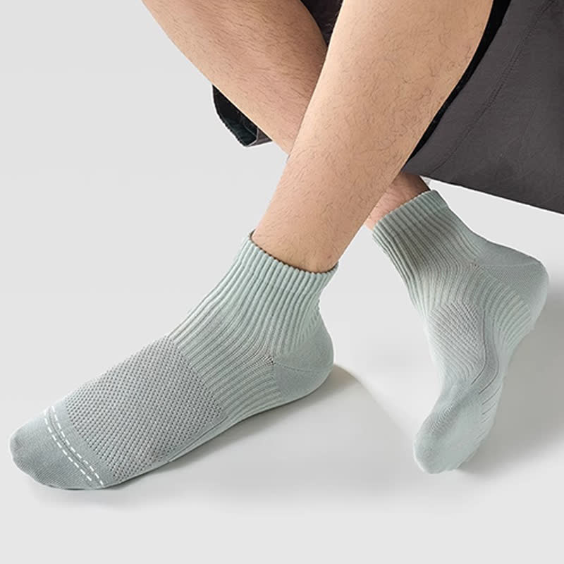 Chaussettes basses respirantes en coton uni (6 paires)