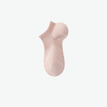 Chaussettes de sport invisibles en coton de couleur unie (7 paires)