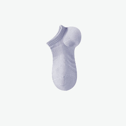 Chaussettes de sport invisibles en coton de couleur unie (7 paires)