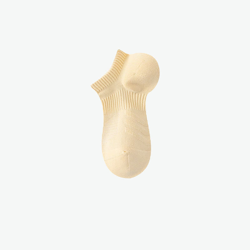 Chaussettes de sport invisibles en coton de couleur unie (7 paires)