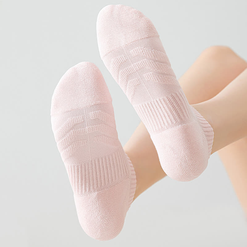 Chaussettes de sport invisibles en coton de couleur unie (7 paires)