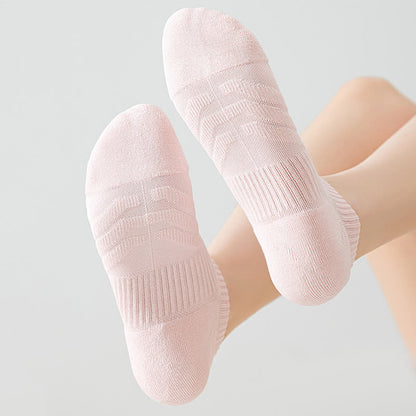 Chaussettes de sport invisibles en coton de couleur unie (7 paires)