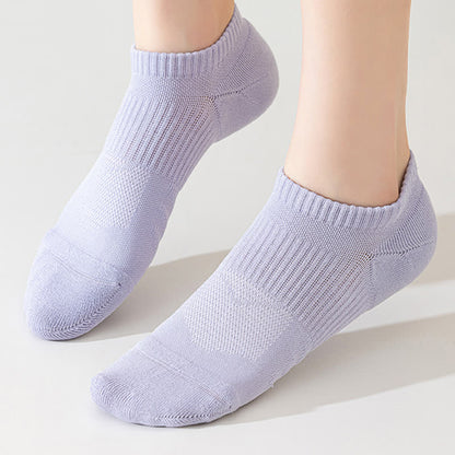 Chaussettes de sport invisibles en coton de couleur unie (7 paires)