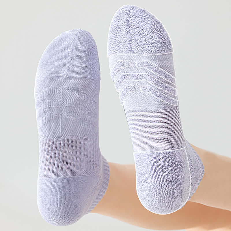 Chaussettes de sport invisibles en coton de couleur unie (7 paires)