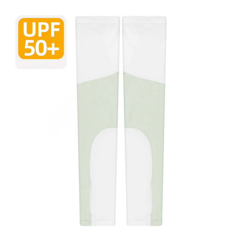 Manchons de protection solaire respirants à blocs de couleur - Vert - XL - image 7