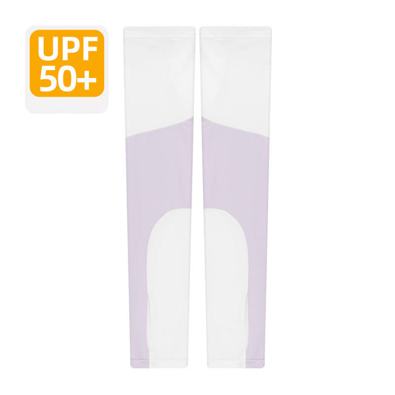 Manchons de protection solaire respirants à blocs de couleur - Violet - XL - image 4