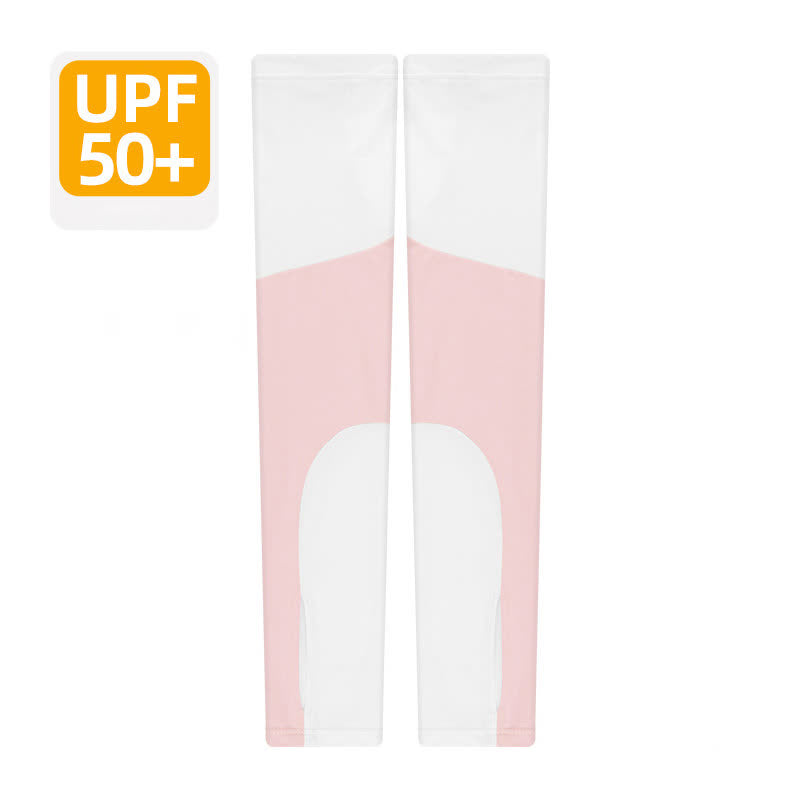 Manchons de protection solaire respirants à blocs de couleur - Rose - XL - image 5