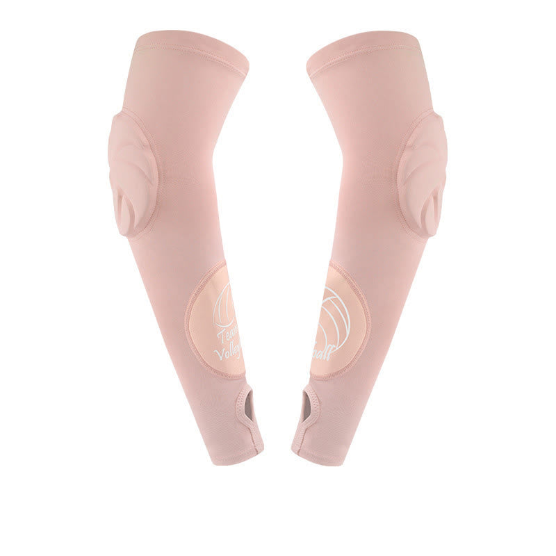 Manchon de compression pour bras de sport avec boucle pour les doigts - Rose - XL - image 9