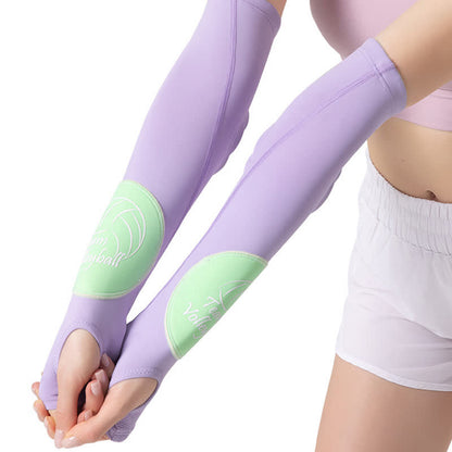 Manchon de compression pour bras de sport avec boucle pour les doigts