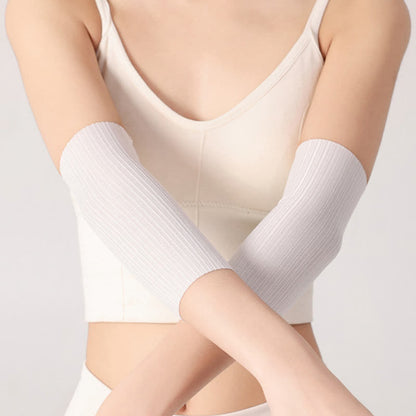 Manchons de bras en soie glacée sans couture (2 paires)