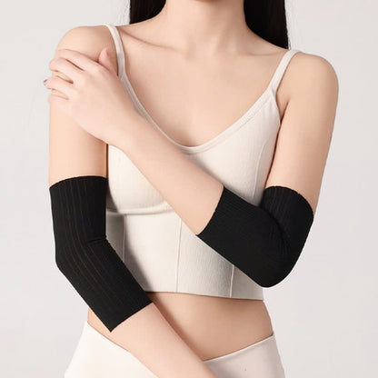 Manchons de bras en soie glacée sans couture (2 paires)