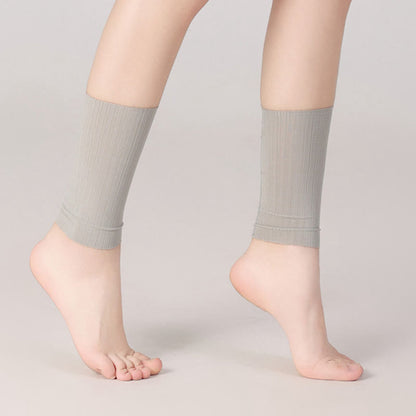 Manchons de cheville en soie glacée jacquard de blé (2 paires) - Gris - XL - image 7