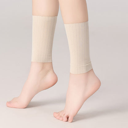 Manchons de cheville en soie glacée jacquard de blé (2 paires) - Nu - XL - image 5