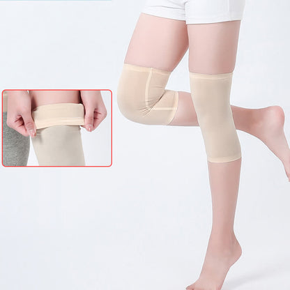 Genouillères antidérapantes en soie de mûrier sans couture - Nu - XL - image 6