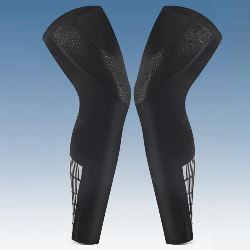 Manchons de compression réfléchissants et antidérapants pour le cyclisme - Noir - 2XL - image 8