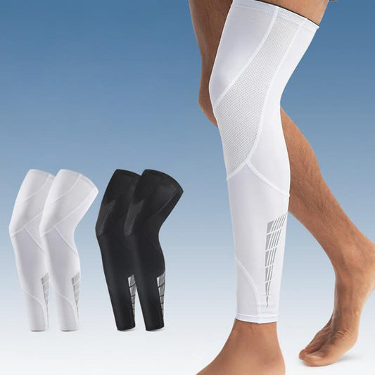 Manchons de compression réfléchissants et antidérapants pour le cyclisme - image 1