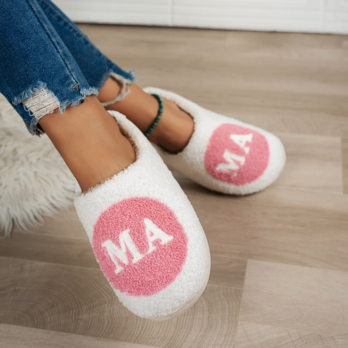 Chaussons imprimés MAMA grande taille - image 2