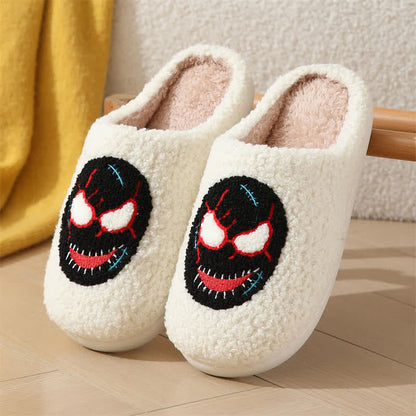 Chaussons grande taille motif dessin animé Halloween - Noir - EU43-44 (US9-10) - image 5