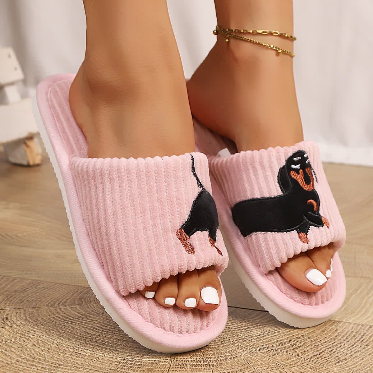 Chaussons mignons teckel grande taille - image 4