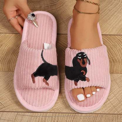 Chaussons mignons teckel grande taille - Rose - EU43-44 (US9-10) - image 3