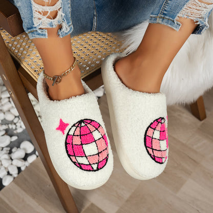 Chaussons grande taille à imprimé boule disco - image 11