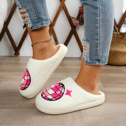 Chaussons grande taille à imprimé boule disco - image 12