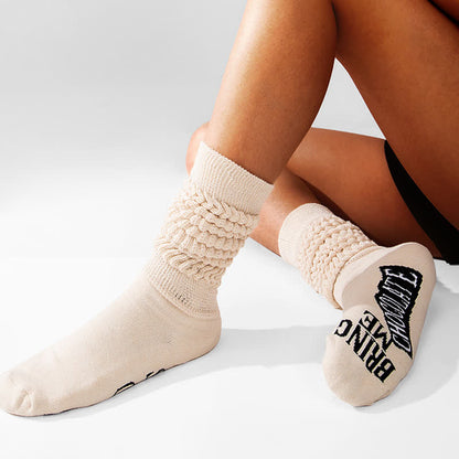 Chaussettes hautes à semelle imprimée - image 2