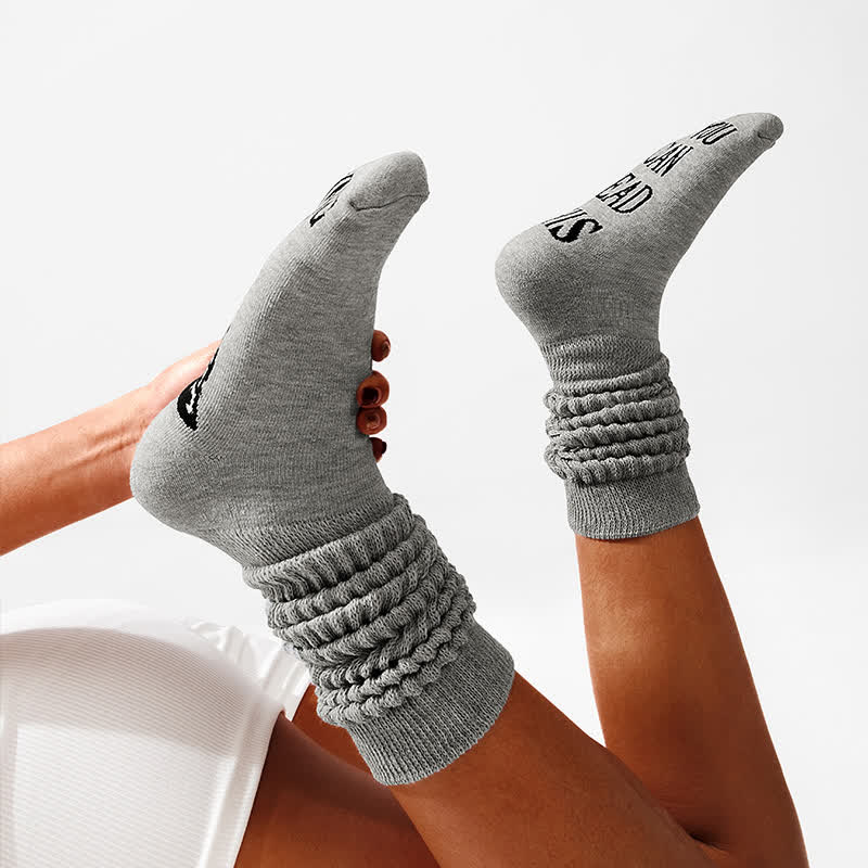 Chaussettes hautes à semelle imprimée - Gris clair - EU36-43 (US3-9) - image 16