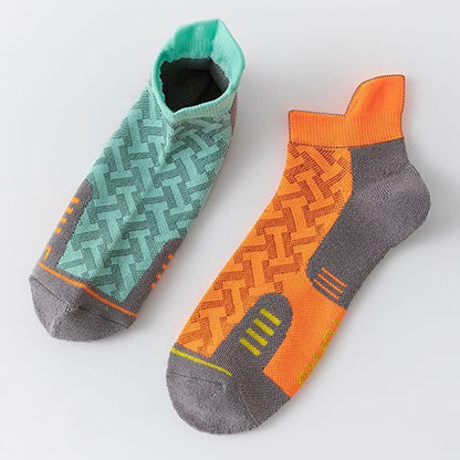 Chaussettes de compression sport à rayures et blocs de couleurs (5 paires) - image 1