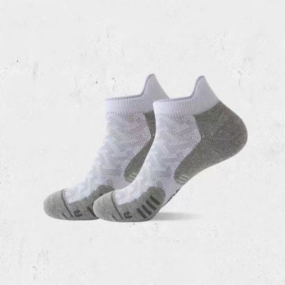 Chaussettes de compression sport à rayures et blocs de couleurs (5 paires) - Blanc - EU39-44 (US6-10) - image 2