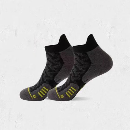 Chaussettes de compression sport à rayures et blocs de couleurs (5 paires) - Noir - EU39-44 (US6-10) - image 3
