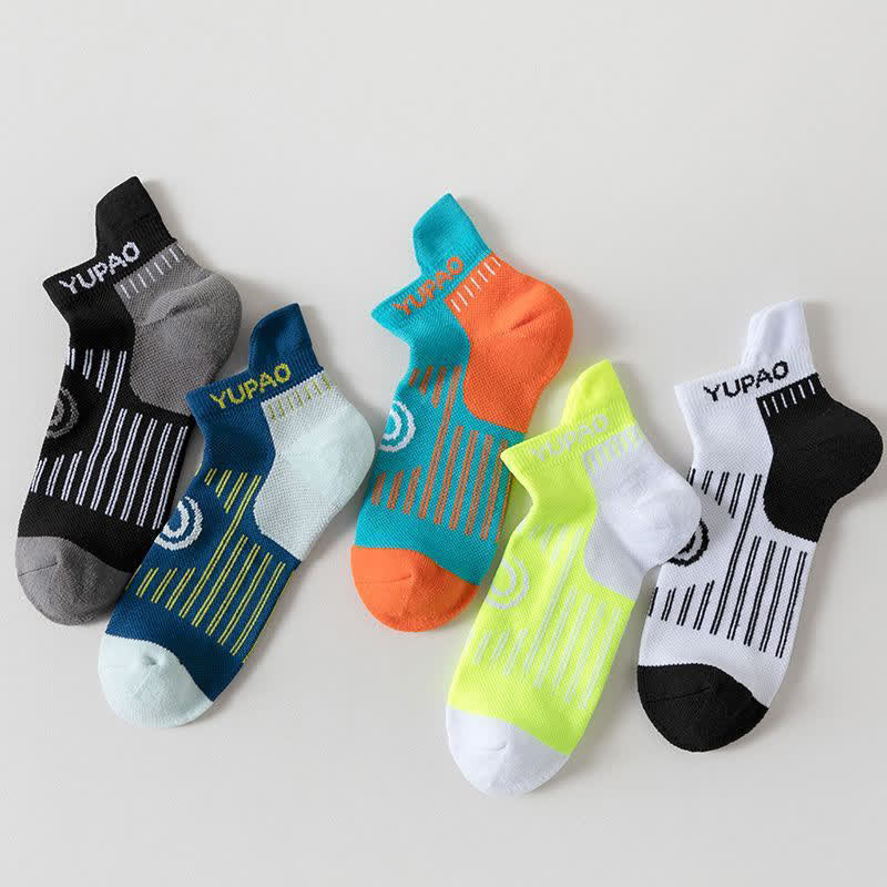 Chaussettes de compression sport grande taille à blocs de couleurs (5 paires) - Multicolore - EU38-45 (US5-11) - image 1