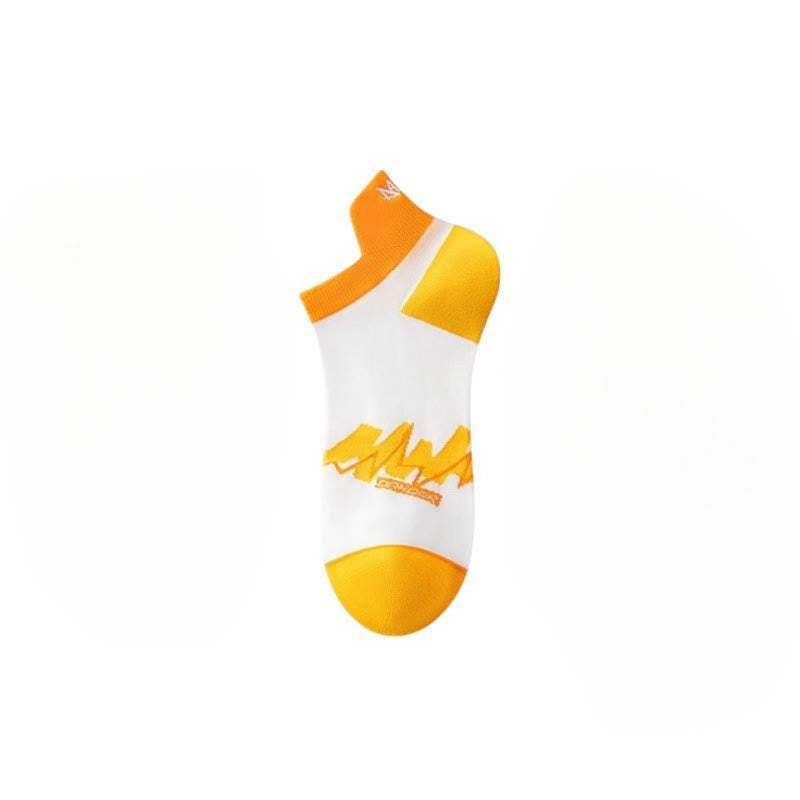 Chaussettes de compression géométriques en coton (5 paires) - Orange - EU36-40 (US3-7) - image 6