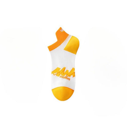 Chaussettes de compression géométriques en coton (5 paires) - Orange - EU36-40 (US3-7) - image 6