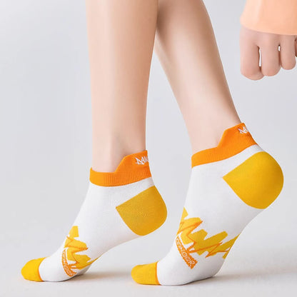 Chaussettes de compression géométriques en coton (5 paires) - image 4