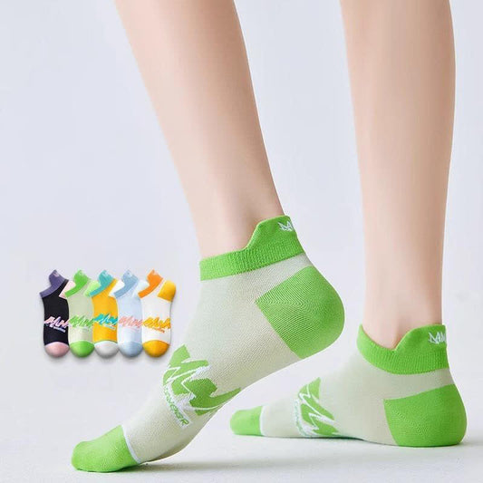 Chaussettes de compression géométriques en coton (5 paires) - image 1