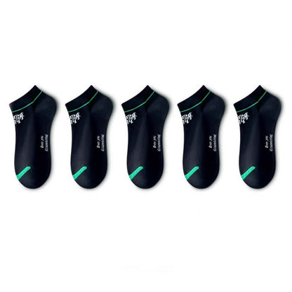 Chaussettes en coton à rayures (5 paires) - Noir - EU36-44 (US3-10) - image 7