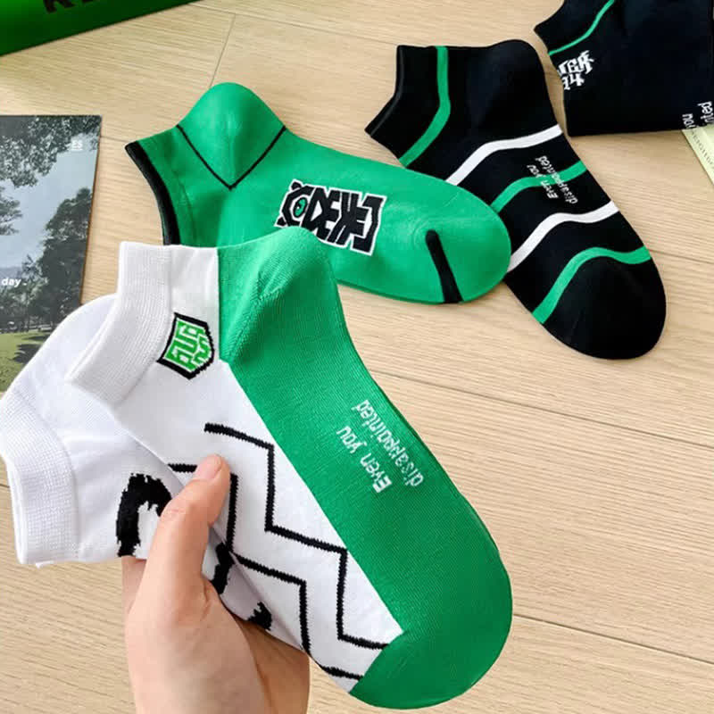 Chaussettes en coton à rayures (5 paires) - image 4