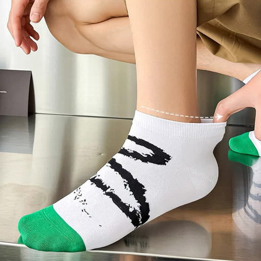 Chaussettes en coton à rayures (5 paires) - image 1