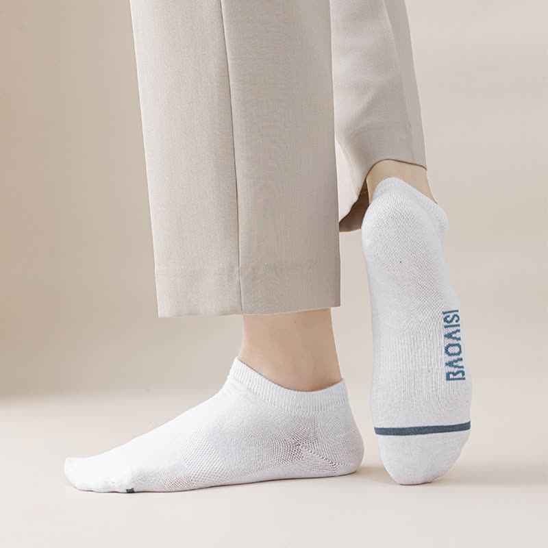 Chaussettes de couleur unie avec semelle imprimée (7 paires) - image 4