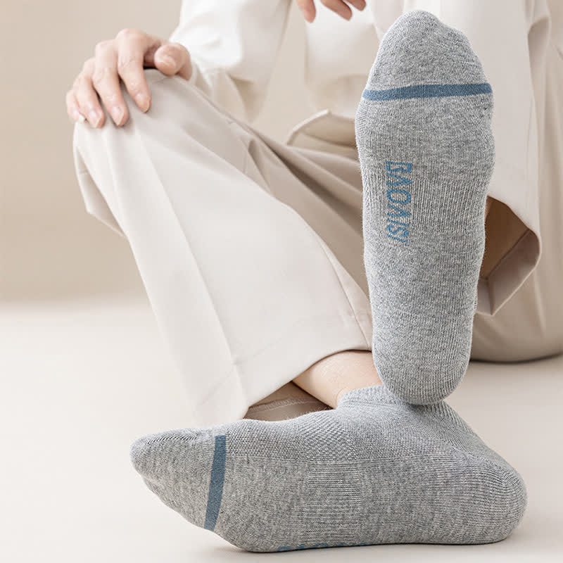 Chaussettes de couleur unie avec semelle imprimée (7 paires) - image 8