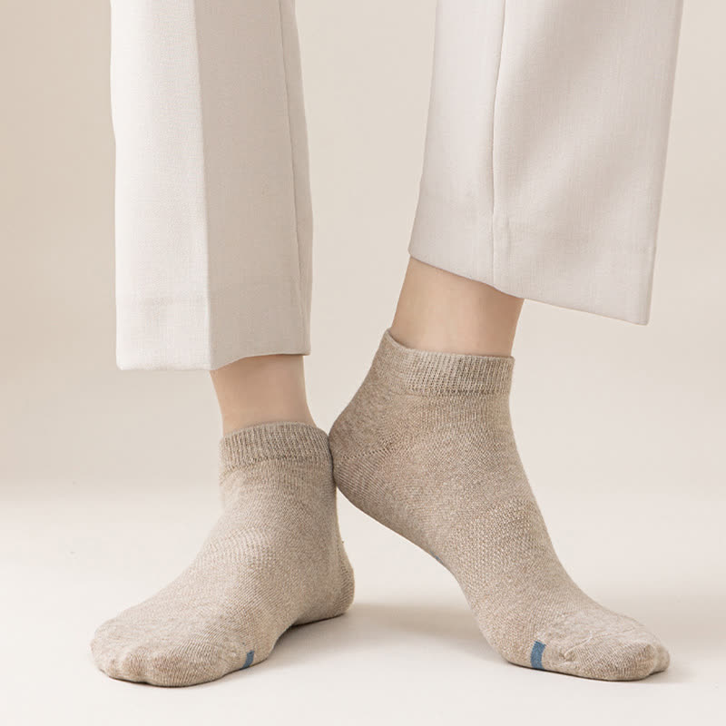 Chaussettes de couleur unie avec semelle imprimée (7 paires) - image 11