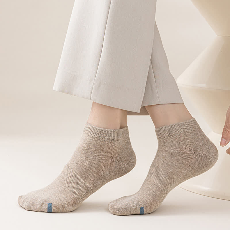 Chaussettes de couleur unie avec semelle imprimée (7 paires) - image 10