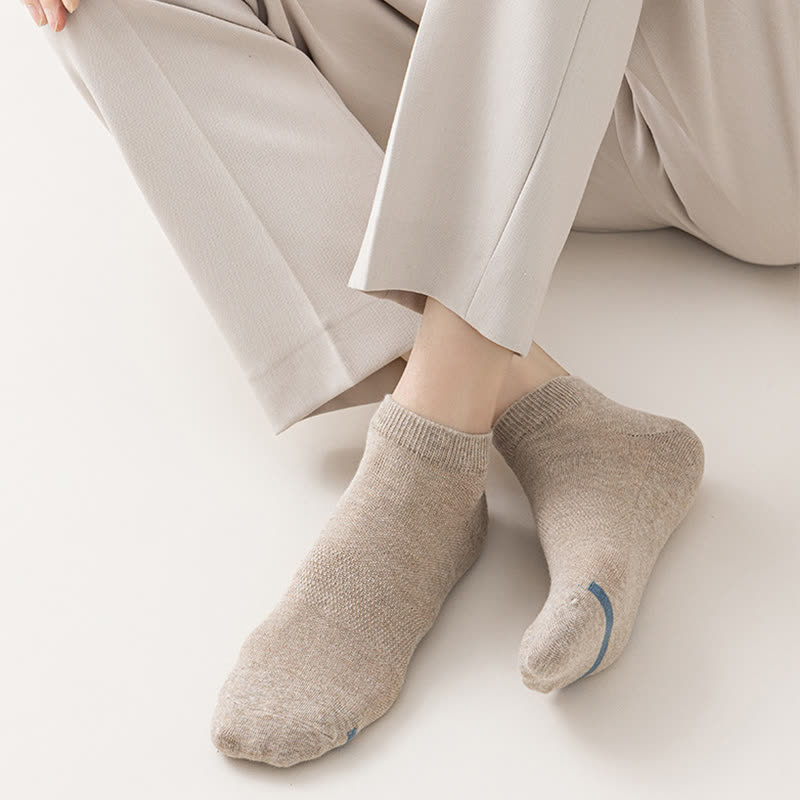 Chaussettes de couleur unie avec semelle imprimée (7 paires) - image 12