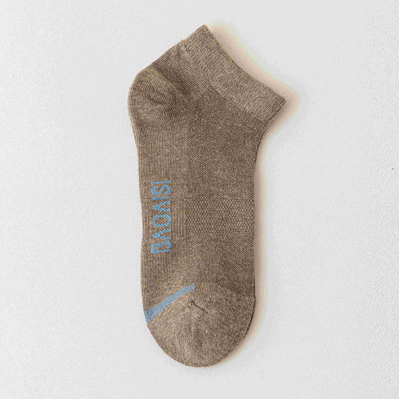 Chaussettes de couleur unie avec semelle imprimée (7 paires) - Café - EU39-44 (US6-10) - image 15